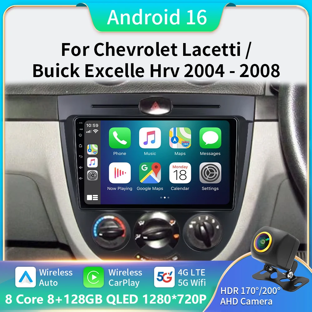 

Android 16 Car Radio Chevrolet Lacetti J200 2004 - 2018 for Buick Excelle Hrv 2004 - 2013 Player Multimedia Navigation Stereo BT