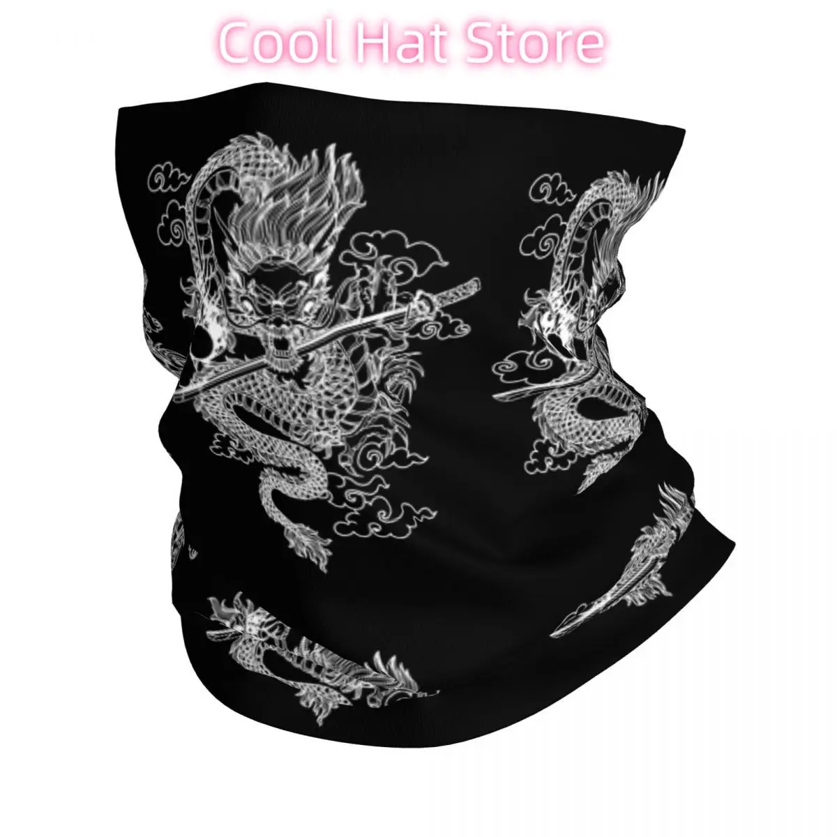 

Custom Chinese Dragon Bandana Neck Warmer Women Men Winter Ski Tube Scarf Gaiter Japanese Oriental Mythical Face Cover
