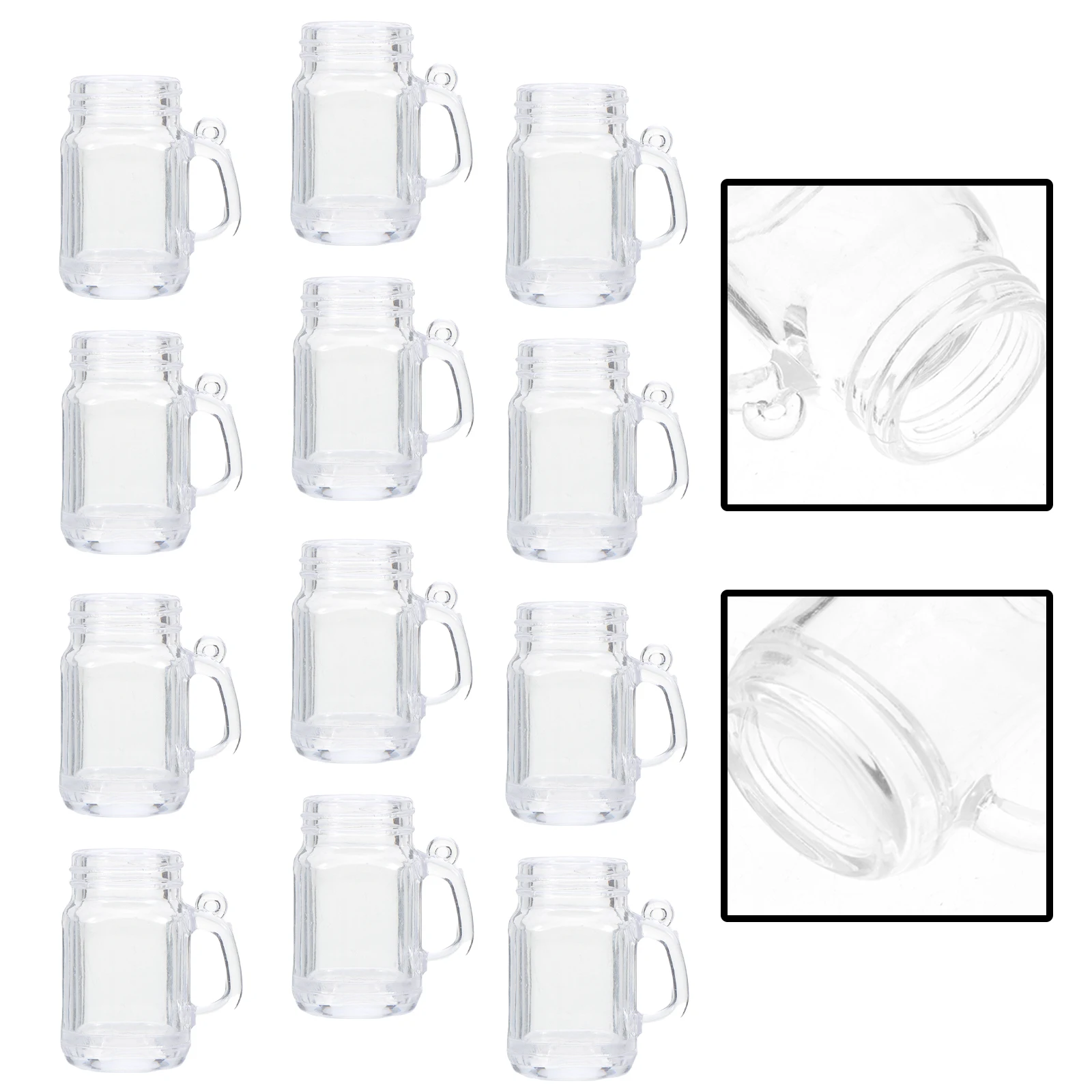 

20 Sets Mini Milk Tea Cup Miniature Cups for Dollhouse Mug Decor Milkshake Small Accessories