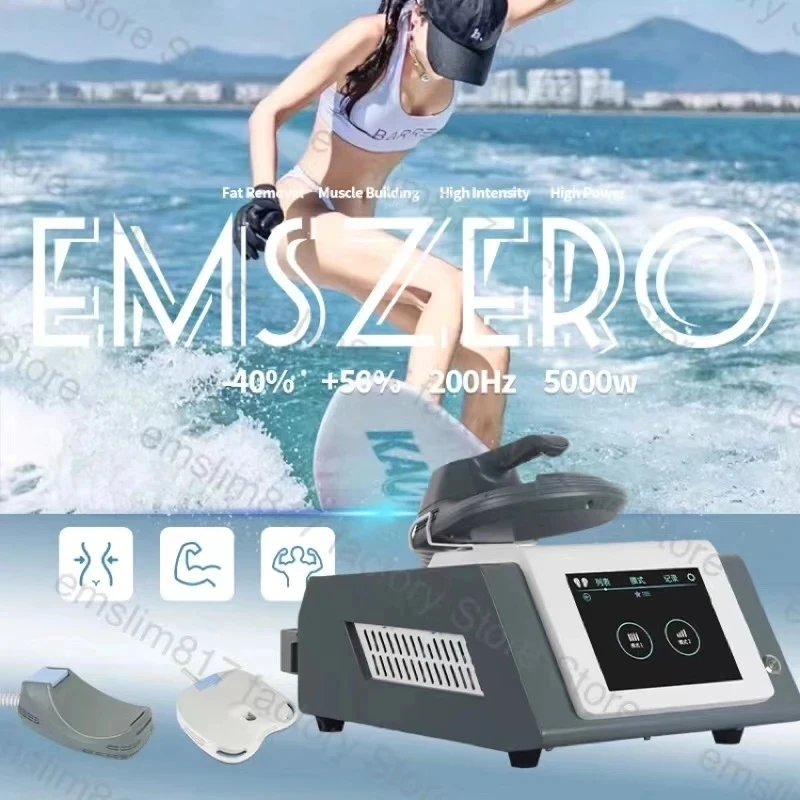 

EMSzero 5000W Hi-emt+RF EMS Muscle body sculpting Machine with 4Handles RF Pelvic StimulationPadsOptional salon 2024