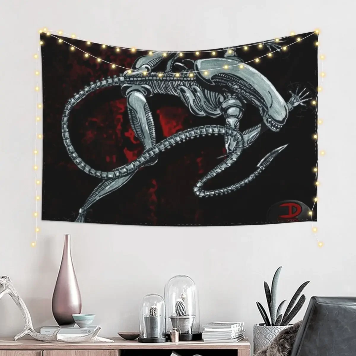 Xenomorph (DmNerdArtist) Tapestry Bedroom Decorations Home Decorators Bedroom Decor Aesthetics For Room Tapestry