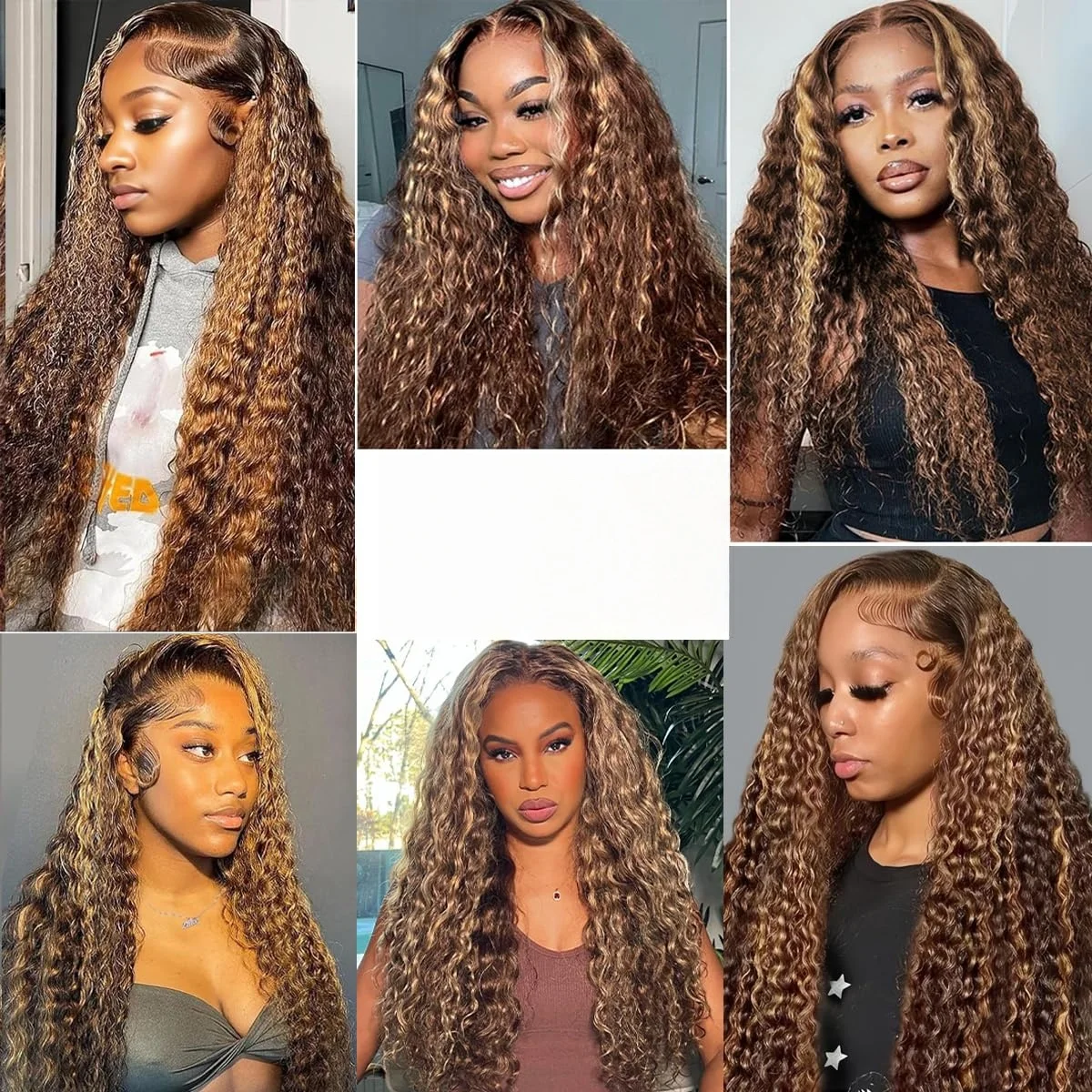 تسليط الضوء على شعر مستعار شعر الإنسان العسل شقراء براون 13x6 الدانتيل الجبهة الباروكات عميق شعر بشري مجعد موجة عميقة 13x4 HD الدانتيل الباروكات الأمامية