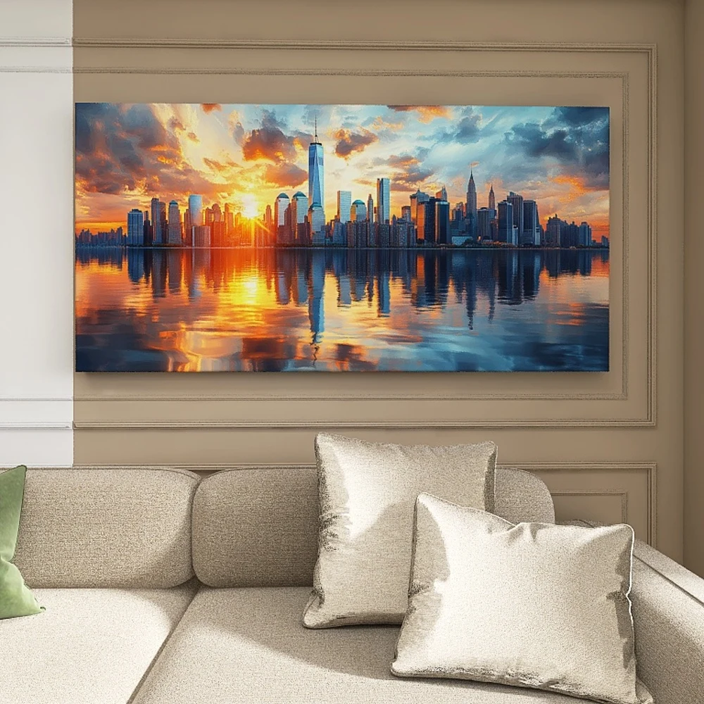 

1.5-Inch Thick Pine Solid Wood Frame, Canvas Wall Art, Birthday Gift Art Wall Painting, Bedroom, Office, Living Room