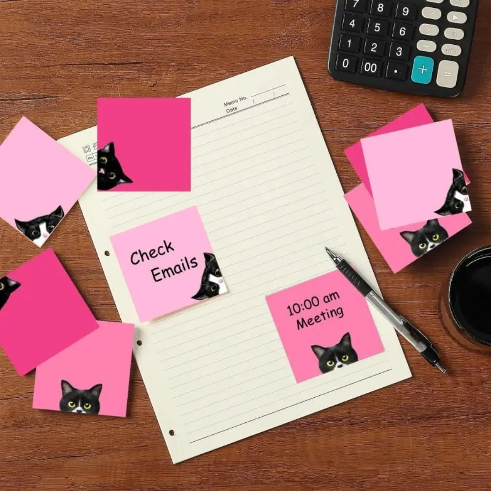 450/300/250pcs Animal Pattern Animal Sticky Notes Sticky Cartoon Kitten Puppy Cat Dog Note Pad Memo Pad Colorful Note Paper