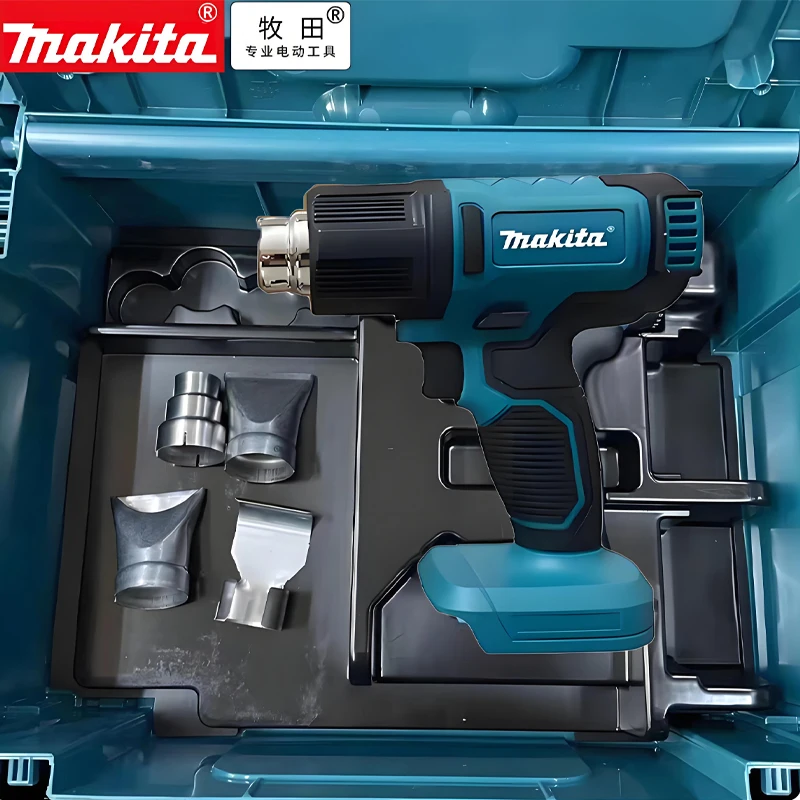 Batteria originale Makita, pistola ad aria calda Makita Dhg181 18V 6.0Ah, pistola per applicazione di pellicole protettive per auto con batteria al litio 18V, temperatura regolabile, termoretrattore