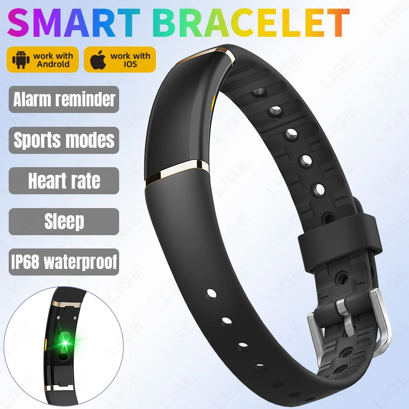 

LIGE 2026 New Smart Bracelet No Screen Sports Tracker Health Sleep Monitor Menstrual Management Lightweight Men's Smart Watch