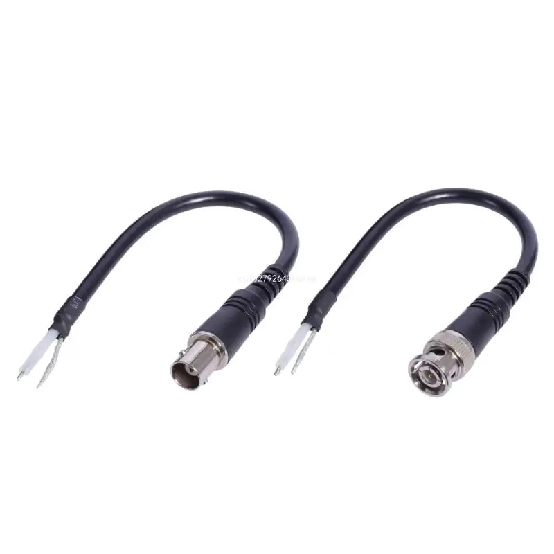 BNC Male Female to Bare Wire Coaxials Connectors 20cm Tail Line for Surveillances Dropship