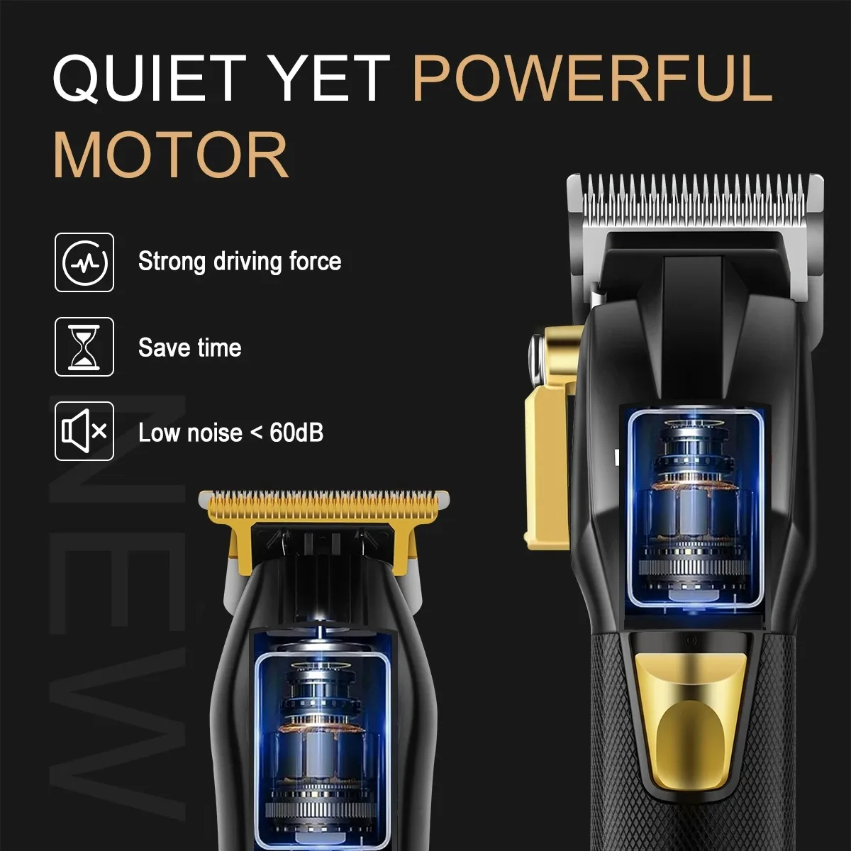 Professional Hair Clipper Set for Men Electric Hair Cutting Machine Salon Hair Trimmer with LCD Digital Display