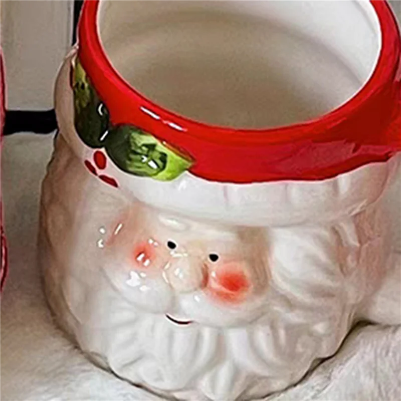 ホットセール-2X 400 ミリリットルマグ漫画かわいいかわいいクリスマスマグ 3D カップミルクコーヒーウォーターカップマグ