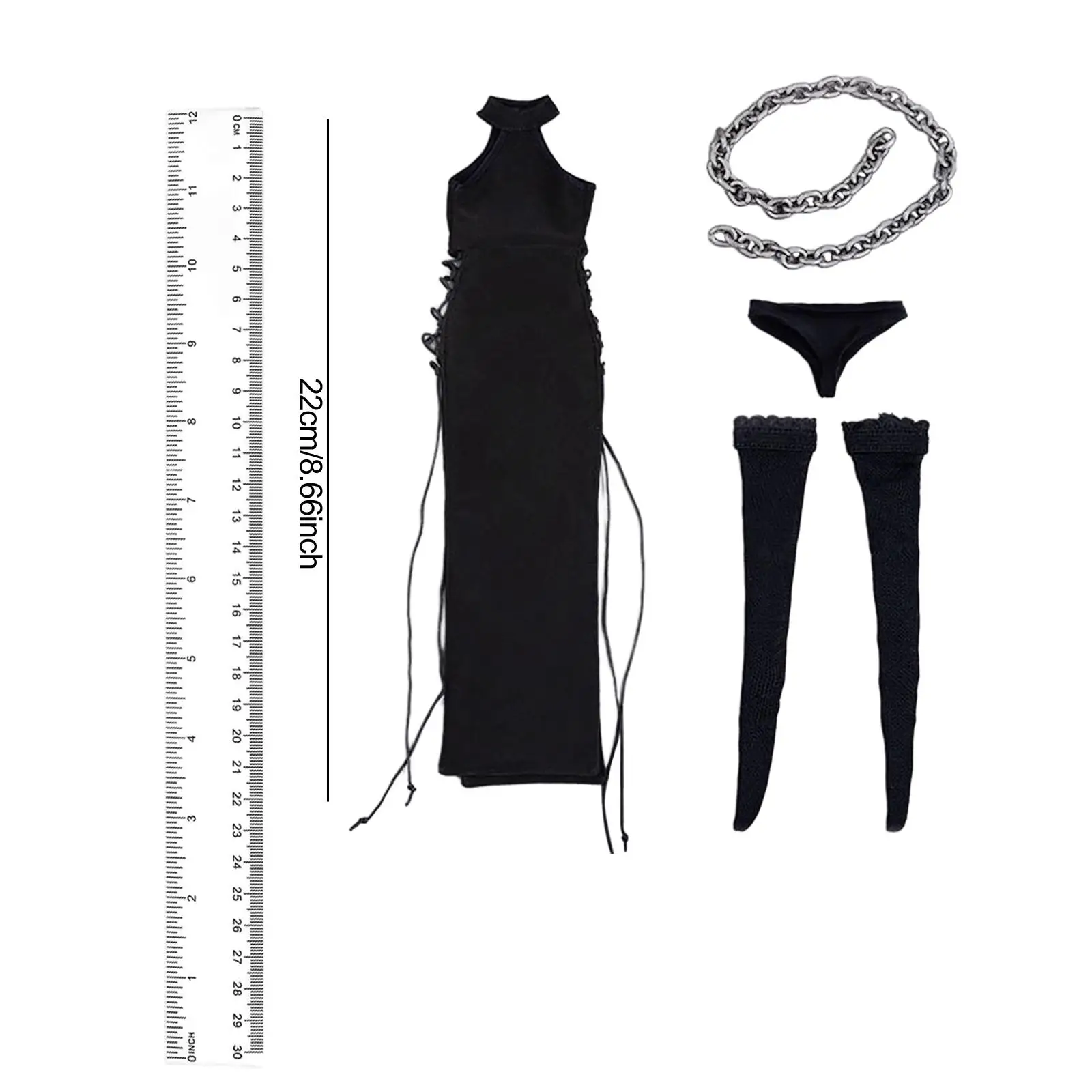 1:6 weibliches Bindekleid-Set, stilvolles Cosplay-Kleidungsset für Damen, Actionfiguren-Kleidung, 1/12 Actionfiguren-Kostümzubehör