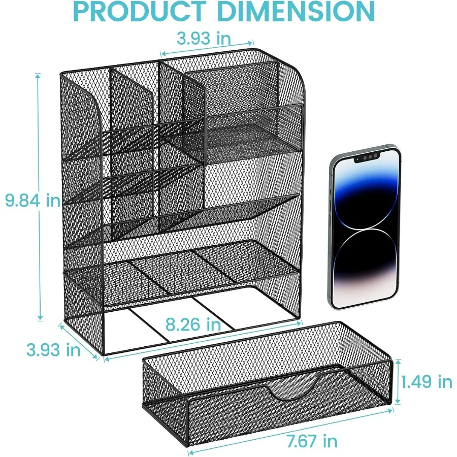 تنظيم المكتب وملحقات حامل القلم لمنظم المكتب مع درج منظم سطح المكتب ملحقات مكتب المكتب لـ