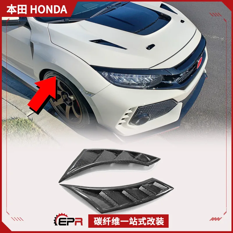 

Подходит для модификации из углеродного волокна Honda Civic Type R FK8, трендовая установка переднего крыла, впуск крыла