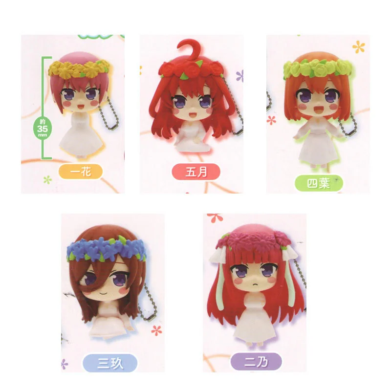 Original Anime Figure Gashapon Nakano Ichika Nino Miku Yotsuba Itsuki Action Figure Toys for Kids Gift Collectible Model Dolls