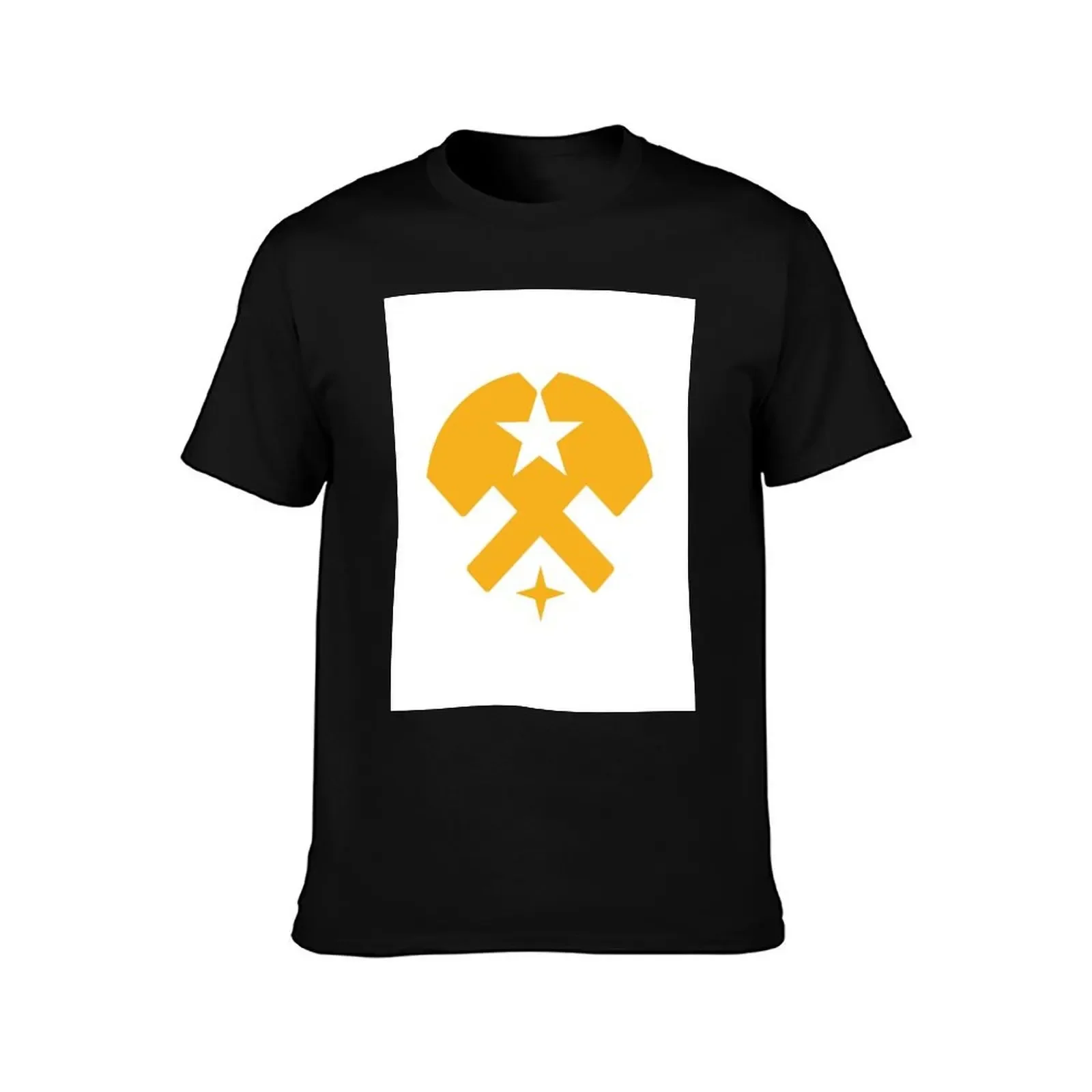 Stars and Hammers - Yellow T-Shirt oversizeds T-shirts man mens t shirts top quality