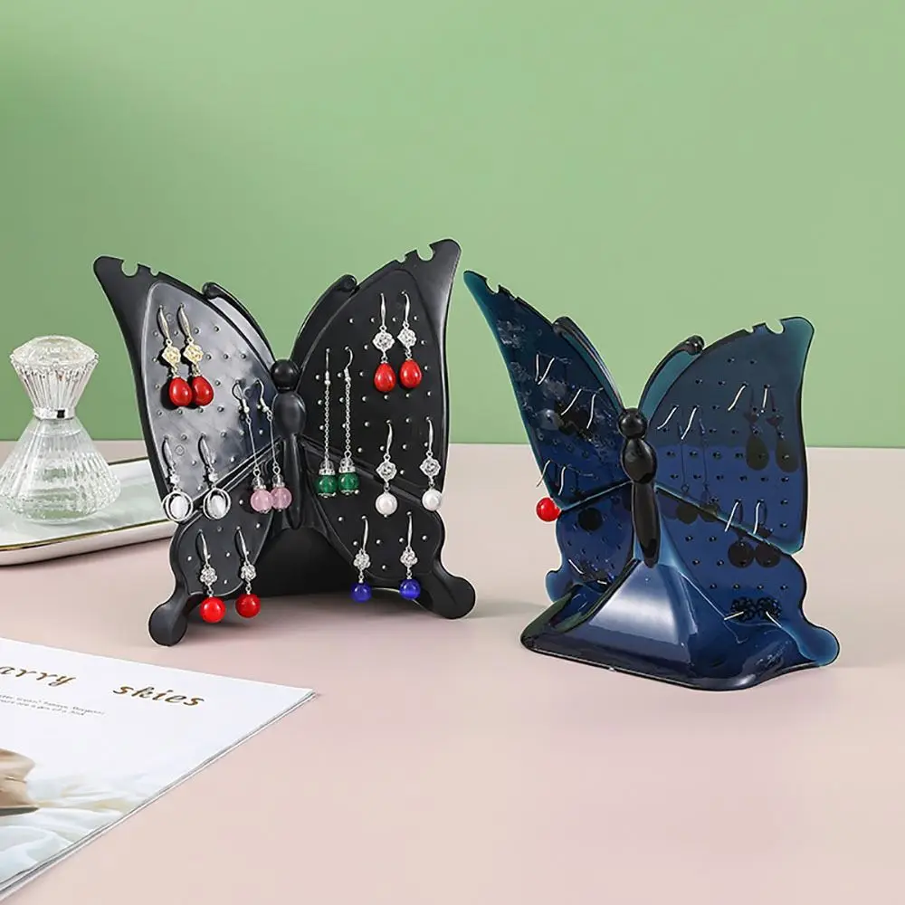 튼튼한 플라스틱 쥬얼리 디스플레이 랙, 나비 귀걸이 보관 스탠드, 패션 액세서리 귀걸이 거치대, 96 홀