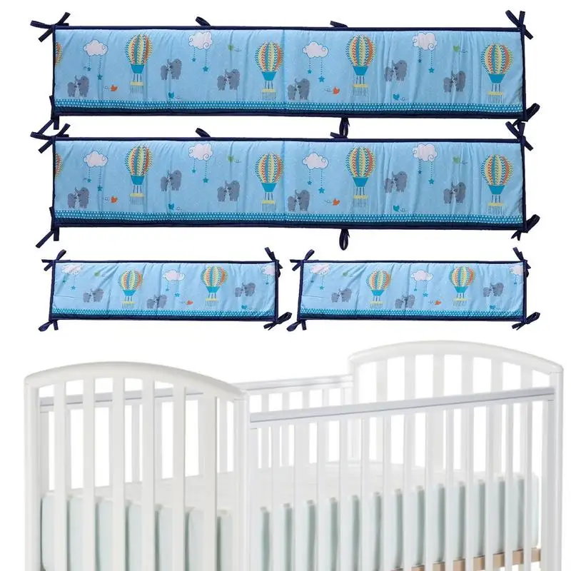 

Baby Bumpers For Cribs Crib Guard Comfortable Cute Soft Crib Bumpers Breathable Colored Print Crib Liner Safe Bed Bumper For