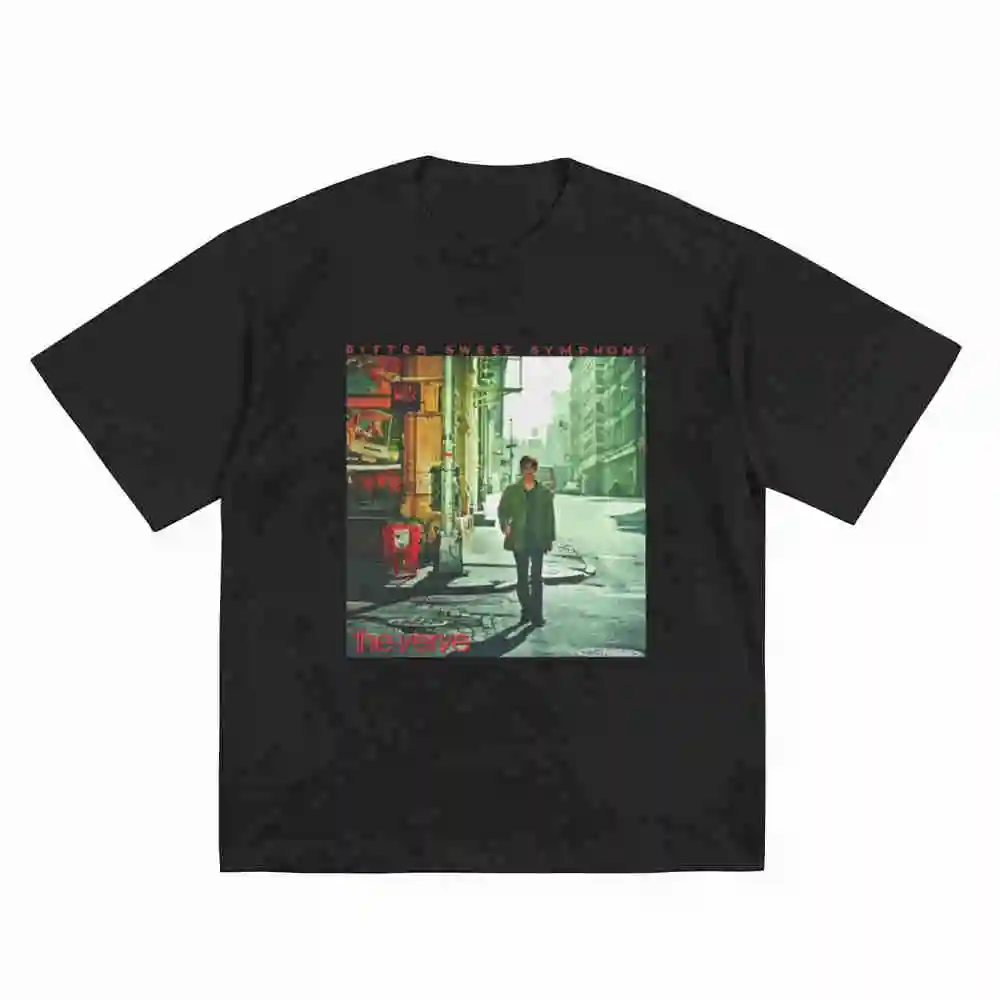 The Verve Bitter Sweet Symphony Band Short Sleeve Tee 100% Cotton T-Shirt