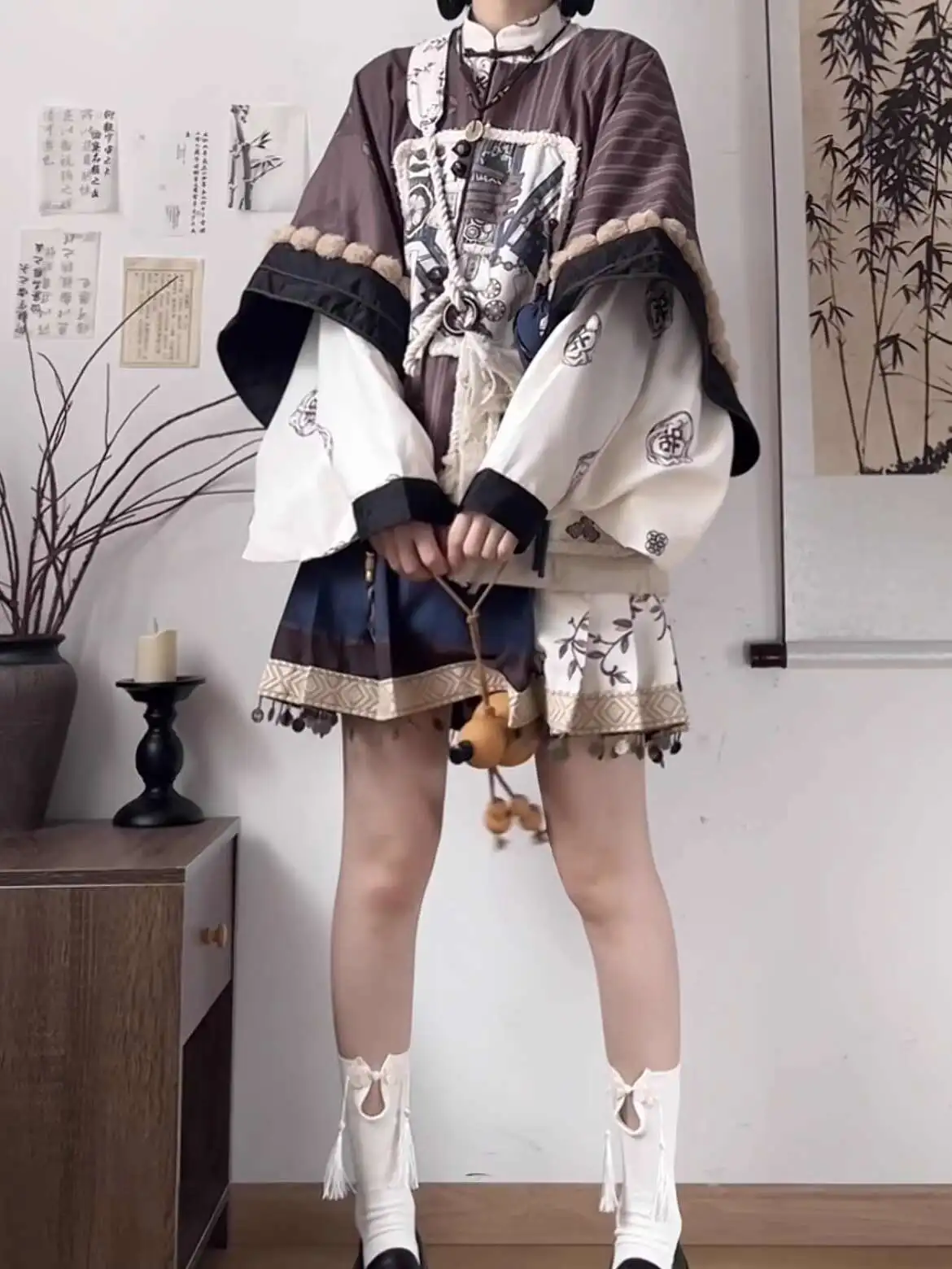 

New Chinese Style Fiesta Carnival Halloween Cos Cosplay Original Bai Yaoshi Chinese Style Lolita Han Elements Horse-face Skirt