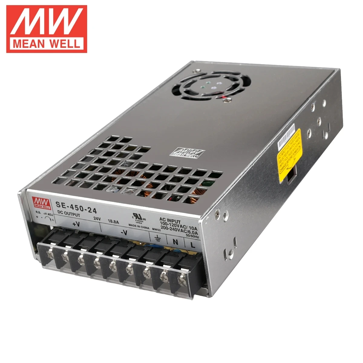 MEAN WELL SE-450 Series Single Output Power Supply 450W  SE-450-5 SE-450-12 SE-450-15 SE-450-24 SE-450-36 SE-450-48 110/220V AC