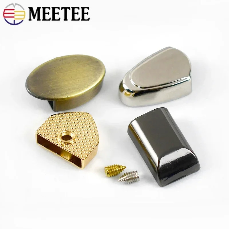Meetee 10/30Pcs Metal Zipper Tail Clip Buckles Bags Zippers End Stopper Screw Plug Lock DIY Leather Crafts Hardware Accessories