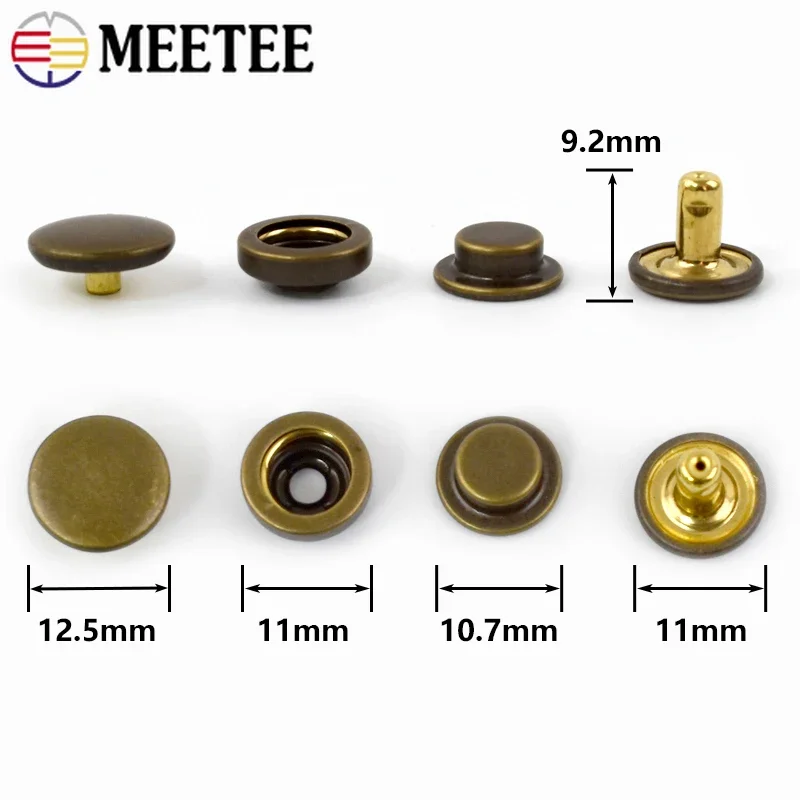 20/50/100sets meetee 11mm 503# Fém Hirtelen időváltozás Bekapcsolás Ruhásszekrény studs Láthatatlan Szállodai küldönc Öltözés Hosszúnadrág Egyesült gomb Összevarrás Anyagellátás