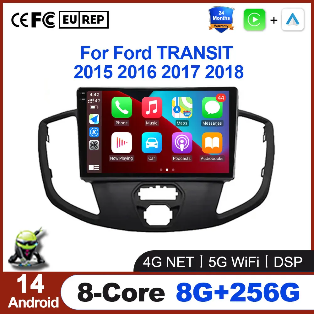 Car Radio Android Auto For Ford Transit 2015 2016 2017 2018 DSP Apple Carplay 5G WIFI GPS Navigation Player Multimedia tools