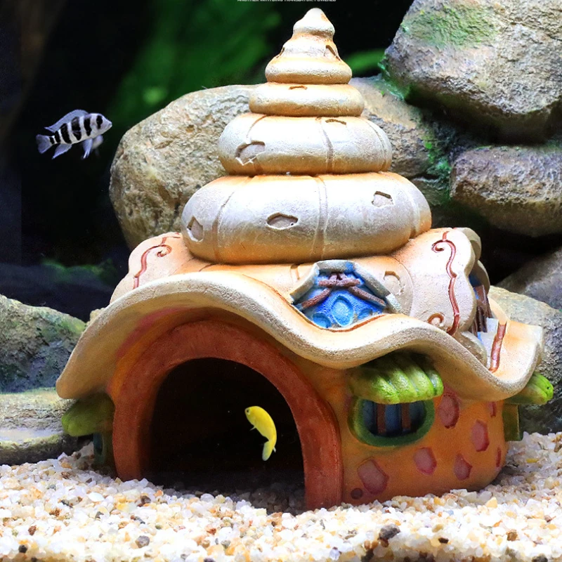 Fish Tank Rockery Mushroom House Aquarium Landscaping Waterscape Decorative Ornaments