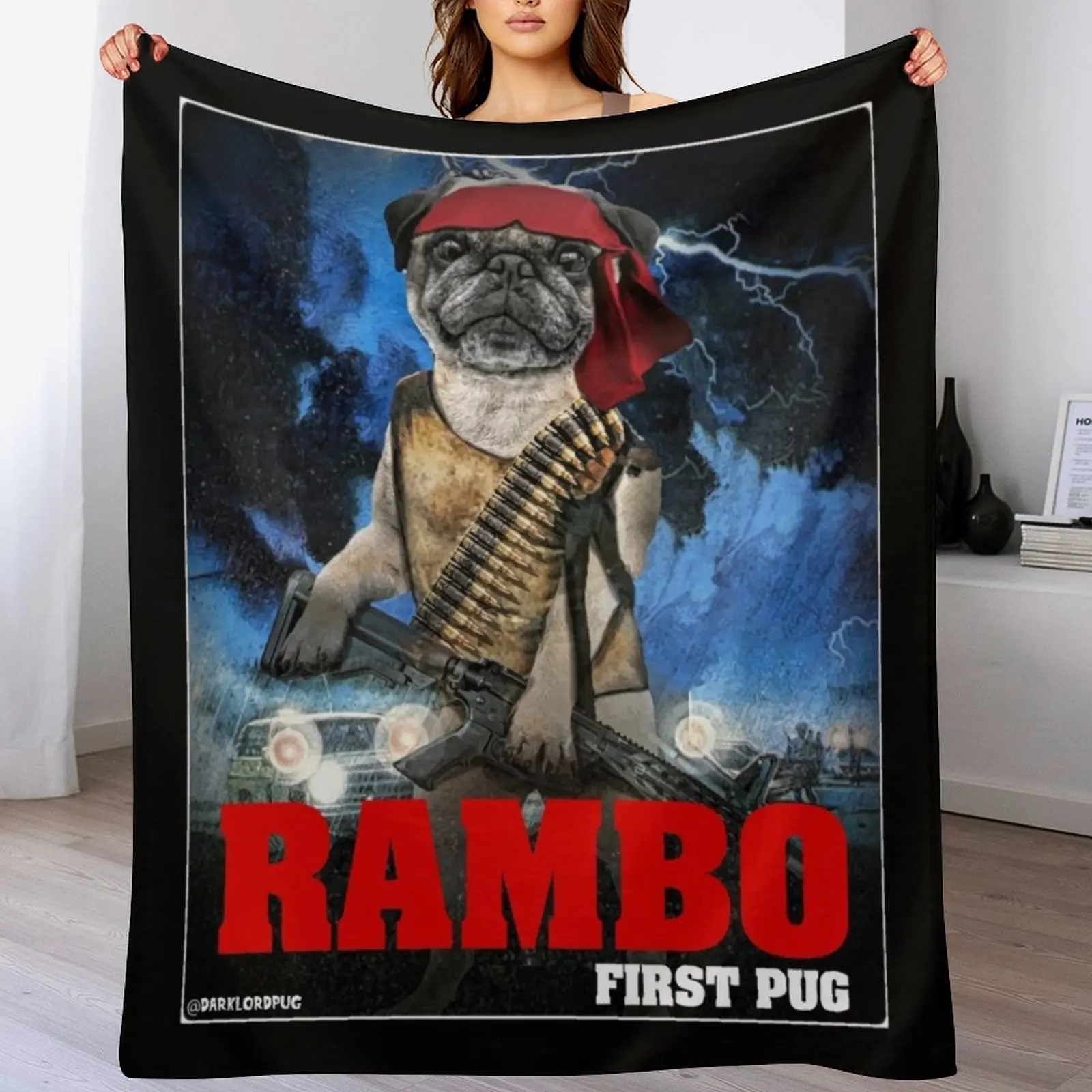 First Pug Throw Blanket Sofa for winter Luxury Throw Blankets