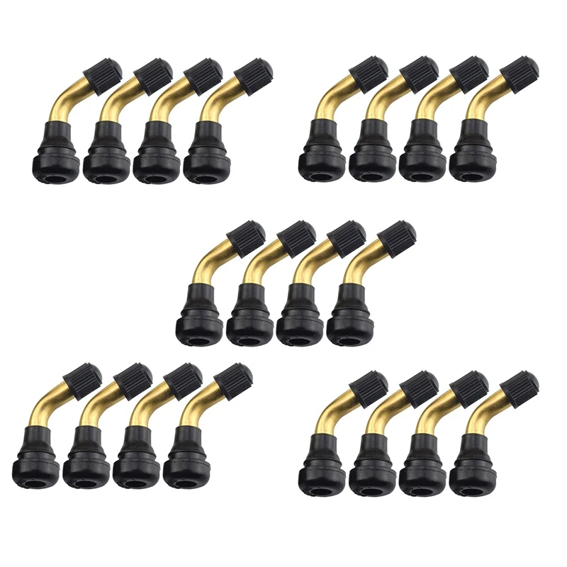 20Pcs Tyre Valves Stem Right Angle Snap-In Rubber 90 Degree Brass For Electric Scooter And Xiaomi M365 Electric Scooter