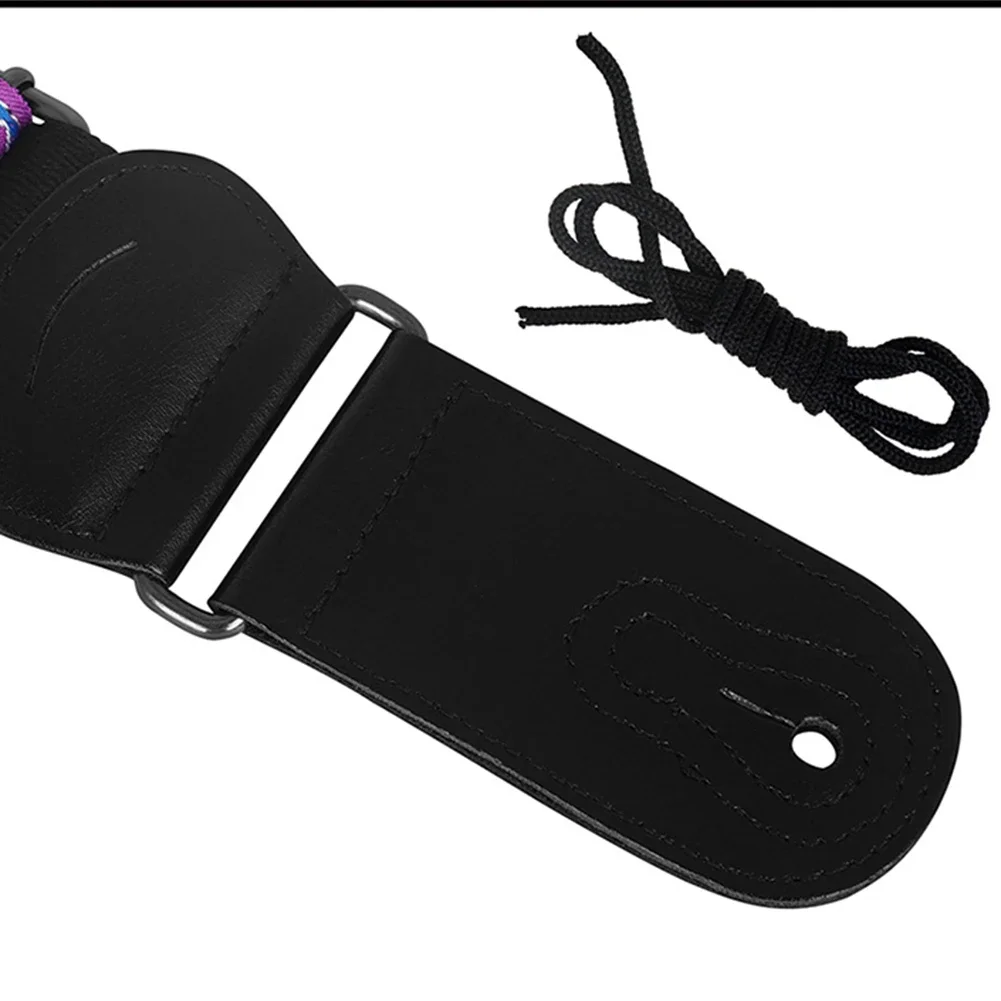 Cotton and Leather Long Lasting Adjustable Straps Designed to Fit Any Musician's Needs; Comes With Two Pick Accessories