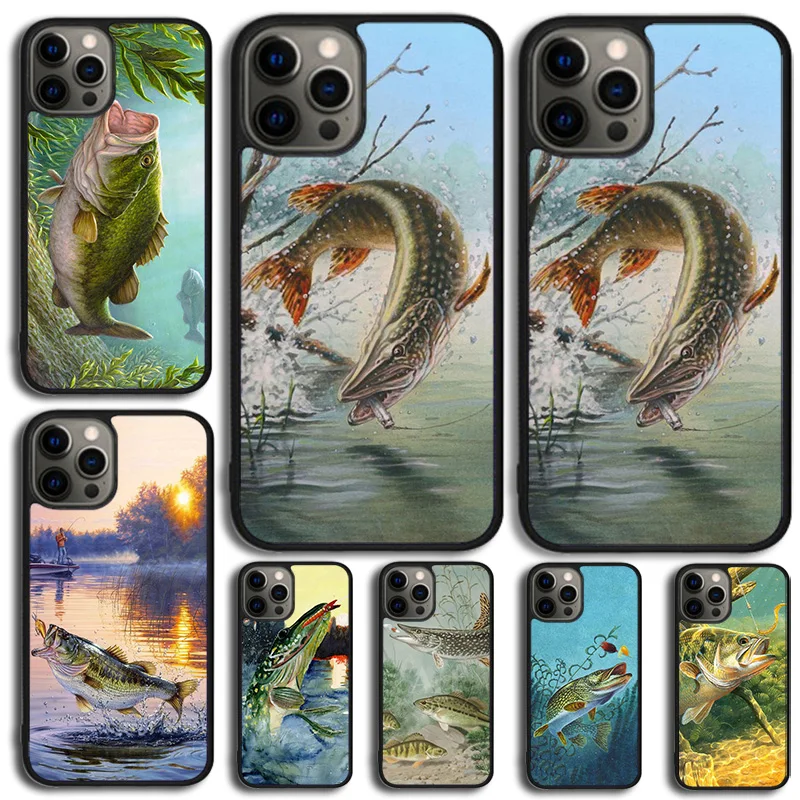 Pike Fish Fishing Bait Phone Case For Samsung Galaxy S10 S22 S23 S24 Note 10 20 Lite S20 Plus S21 Ultra Back Cover