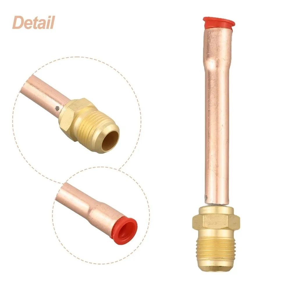 Forged Brass Air Conditioning Copper Pipe SAE 1/4 3/8 5/8 1/2 3/4 Threaded Connector Threaded Connector Fitting -20 to 120℃