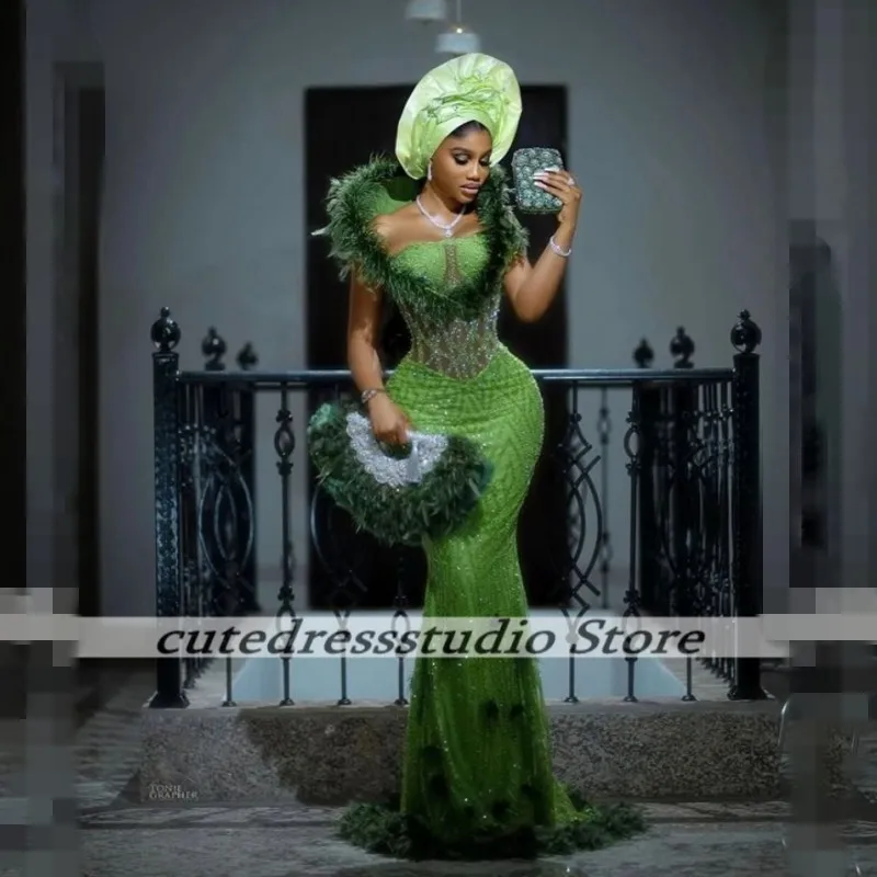 Aso Ebi Green Eveni…