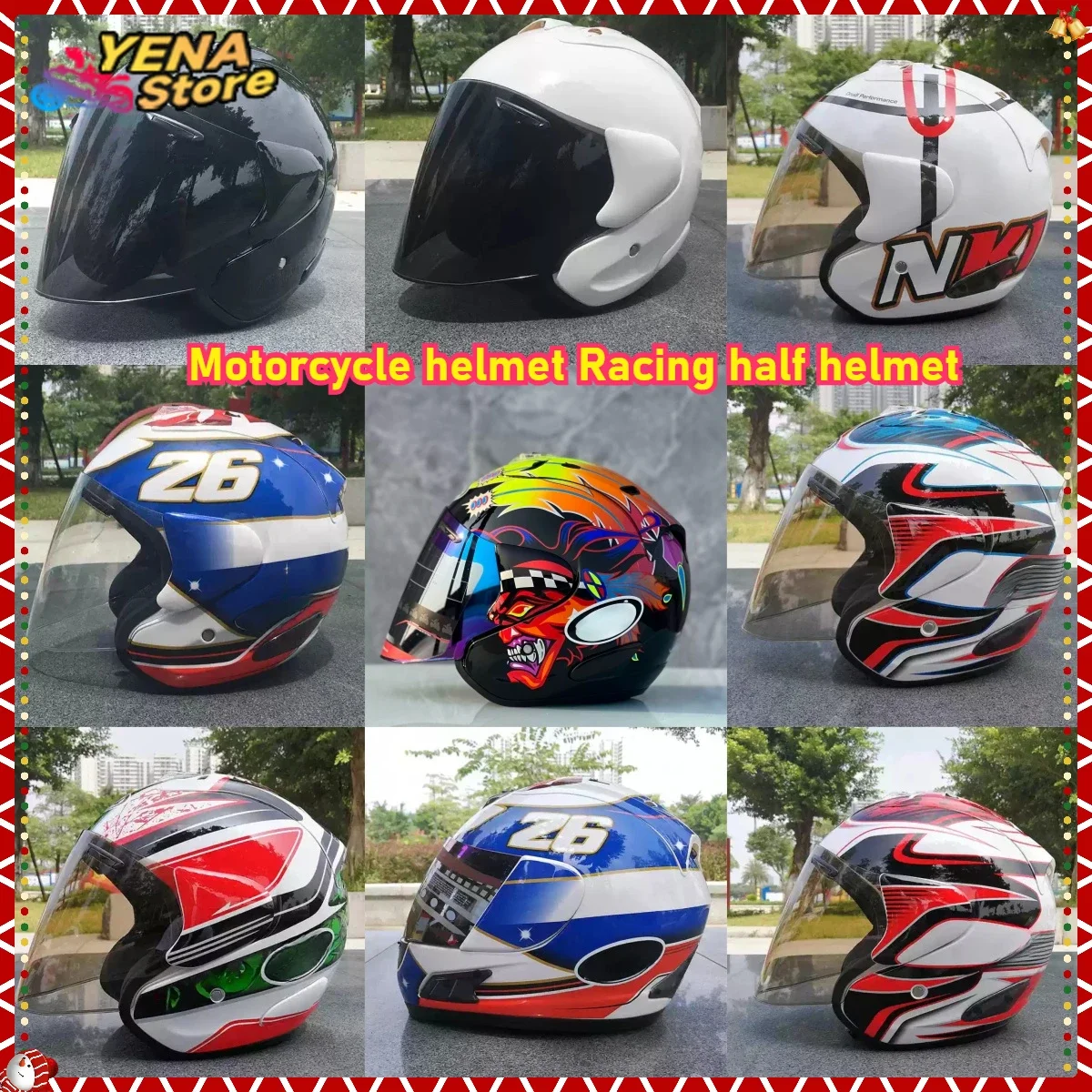 Suitable for ARAI Motorcycle Half-helmet custom 3/4 Motorcycle UV protection Half-helmet motorcycle racing men and women