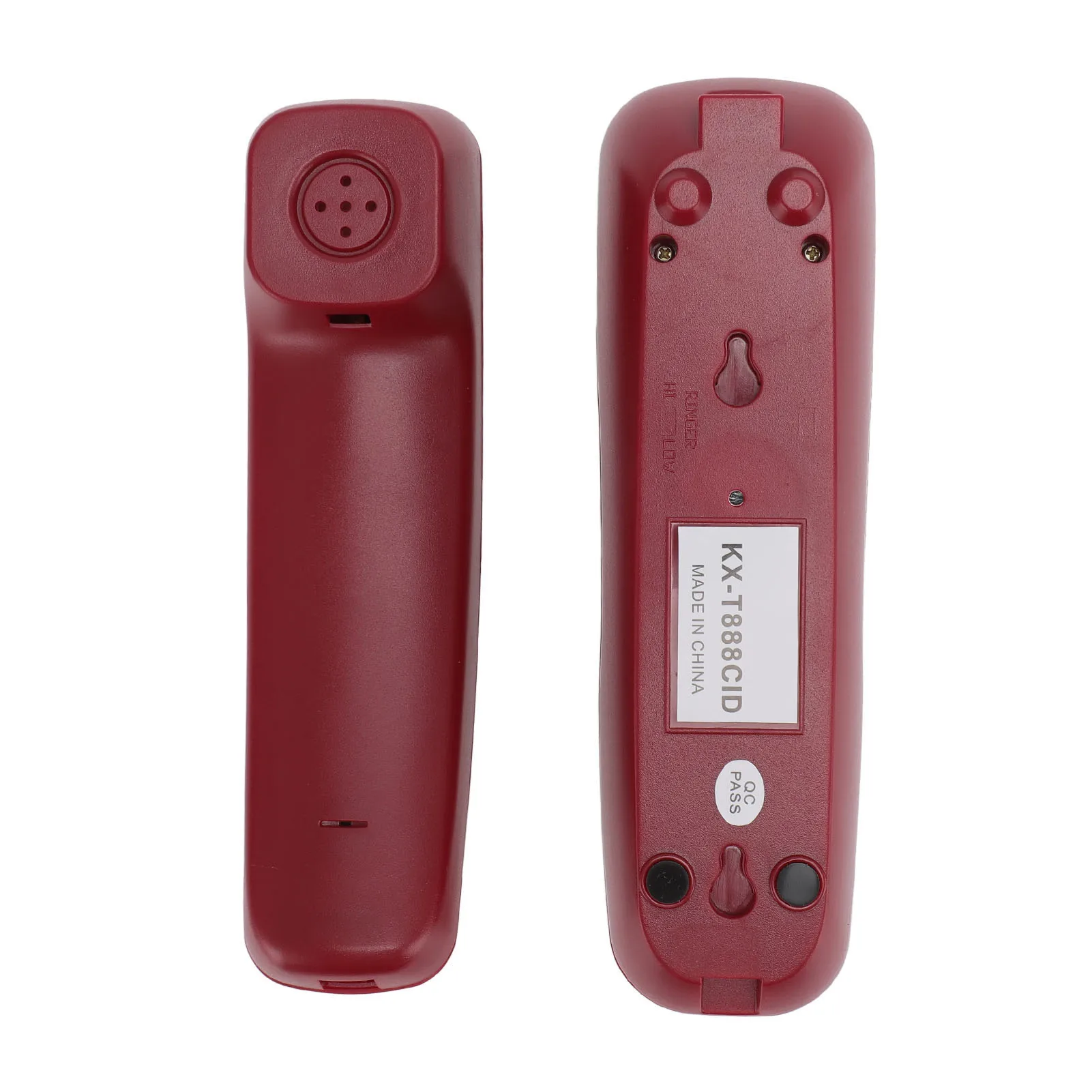 هاتف سلكي مثبت على الحائط مع عرض معرف المتصل ، هاتف أرضي ، هاتف ثابت سلكي لسطح المكتب للمنزل والفندق والمكتب والأحمر