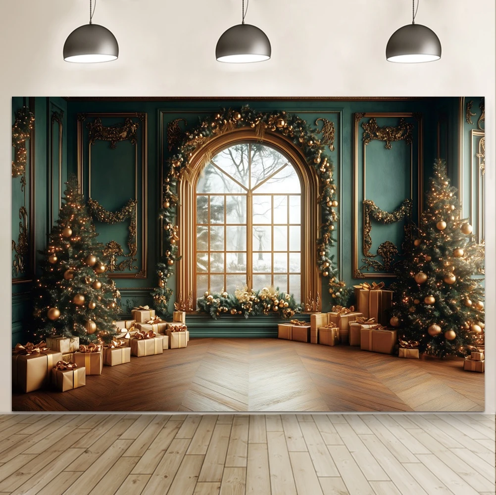 عيد الميلاد داخلي التصوير خلفية نافذة خمر شجرة عيد الميلاد الشتاء عطلة الأطفال صورة خلفية صور استوديو الدعائم