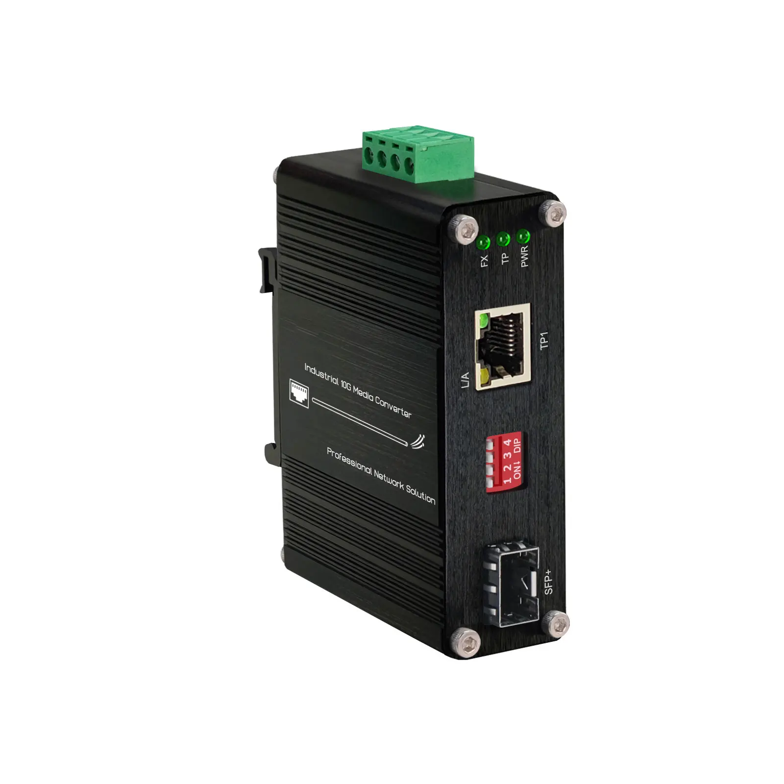 

Миниатюрный промышленный медиаконвертер 10G, 10GBase-X SFP+ в 10G/5G/2.5G/1G/100M Base-T, оптоволоконный медиаконвертер в алюминиевом корпусе DIN