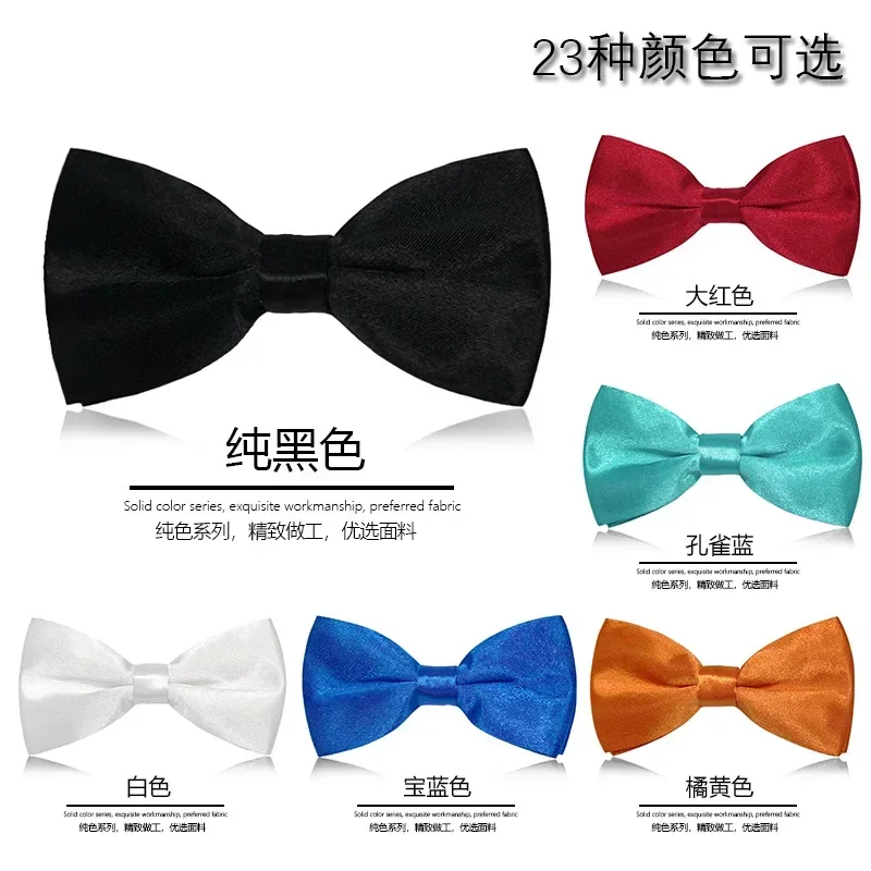 Reusable blue red wool Women children velvet boy girl men flexible green color bow tie black accessories