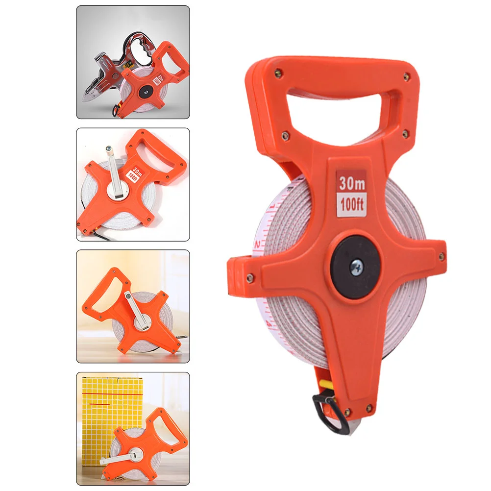 

Ruler Tape Measure Measuring Engineering Rack Type Open Reel Meter Retractable Metric 30m Hand Crank