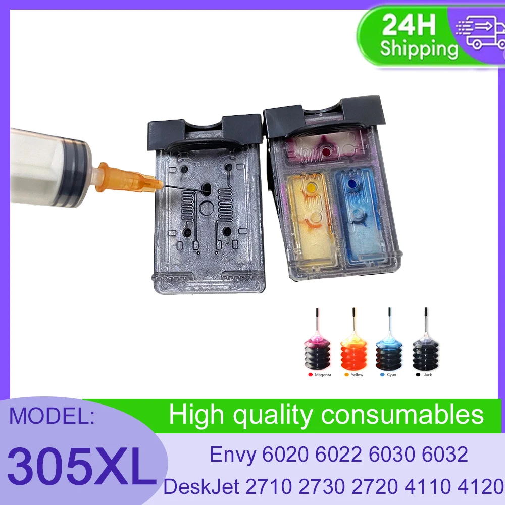 Vilaxh 305XL cartucho de tinta para impresora HP 305 XL Envy 6020 6022 6030 6032 DeskJet 2710 2730 2720 4110 4120 4130 4134 2320