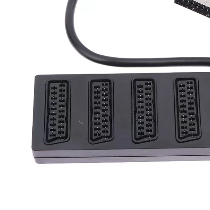 21pin Scart 5 Way Splitter 21p Scart Male To 5 Female Adapter Connector 5 Road Scart One Divide Into Five Cable Line