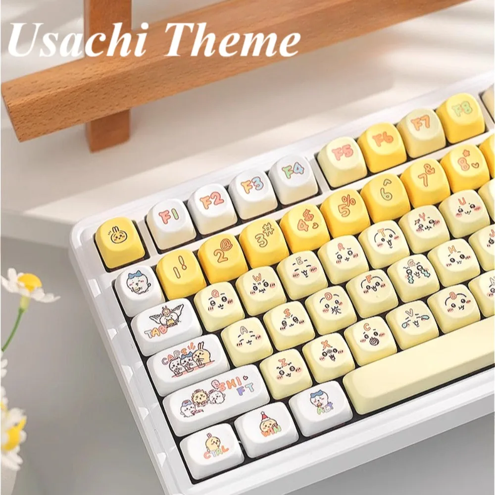 

Animated Usage Small Eight 130-key PBT MOA keyboard keycaps for custom mechanical keyboard accessories