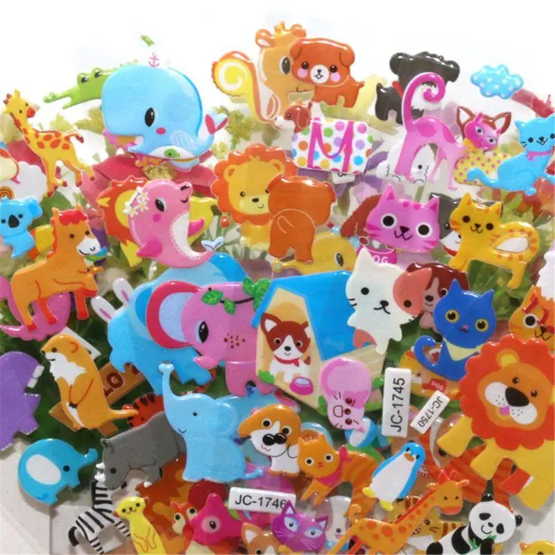 20PCS Phim hoạt hình Sticker School Awards Nhật ký Trang trí trước Cut Cut Resable Kids Quà tặng B95B