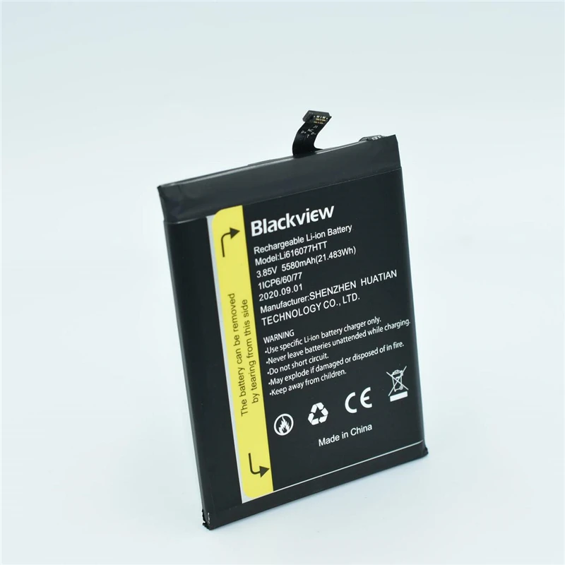 In stock for Blackview BV5100 battery 5580mAh High capacity Long standby time for Blackview Li616077HTT battery