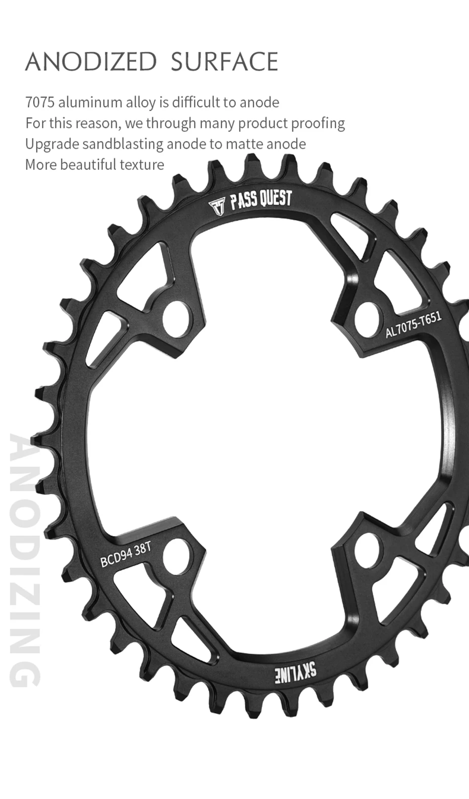 PASS QUEST 94BCD Mountain Bike Disc Positive and Negative Tooth Single Disc Suitable FORGX NX X1 1400 Bicycle Tooth Disc