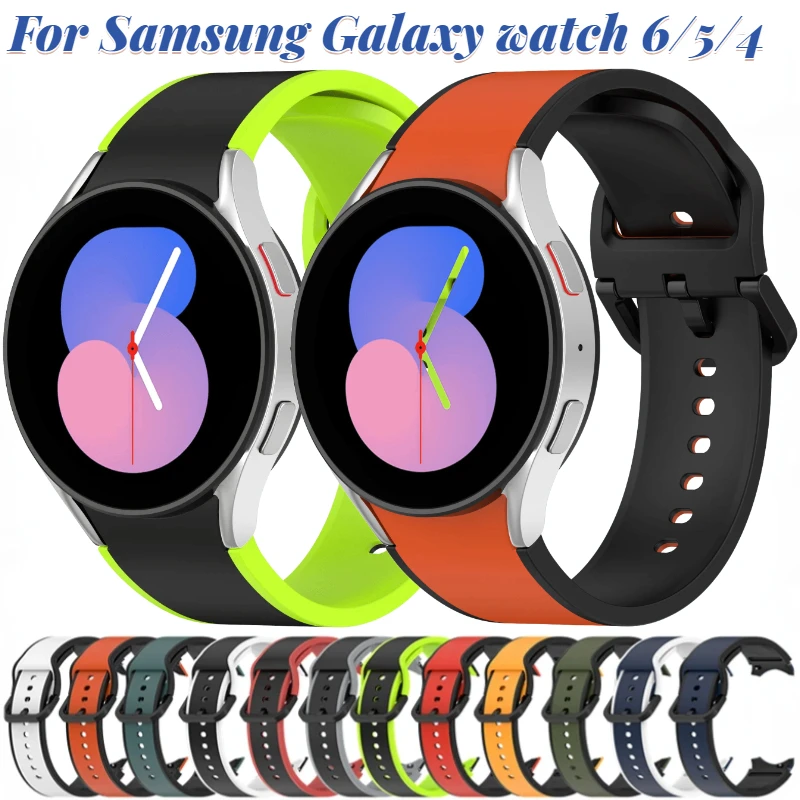 

No Gap Silicone Strap For Samsung Galaxy Watch 7/6/5/4 40mm 44mm 5 Pro 45mm Sport Bracelet Band Watch 6/4 Classic 47mm 43mm Belt