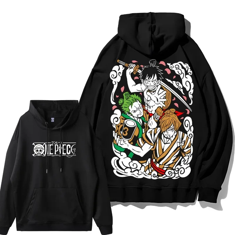 ONE PIECE 2025, neuer heißer peripherer Mann für den zweiten Tag, einteilig, einteilig, Strohhut, Ruffy-Trend, lässig, großer Kapuzenpullover
