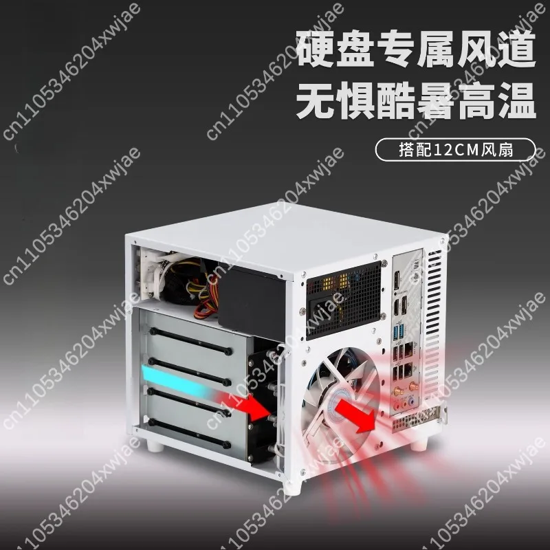 boitier-nas-peu-encombrant-a-4-baies-bloc-d'alimentation-sfx-et-prise-en-charge-de-la-carte-mere-itx-pour-la-construction-de-serveur-domestique