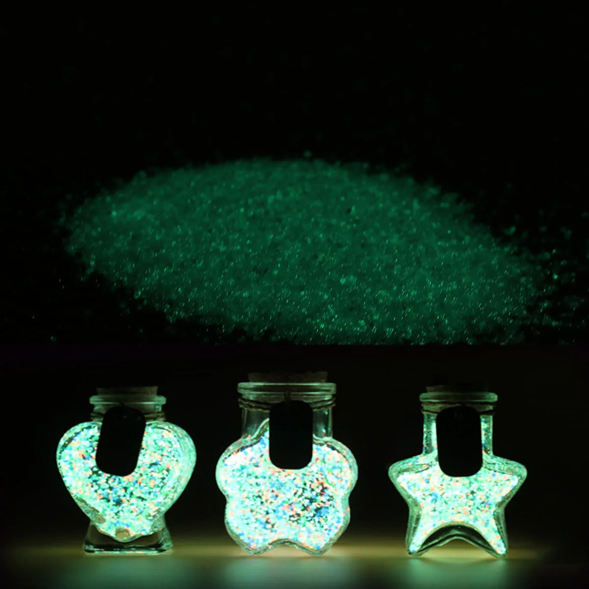 

2 Pack Fluorescent Powder DIY Bright Nail Art Glow In The Dark Sand Powder Glow Pigment Dust Luminous Nail Glitter (Purple 20g)