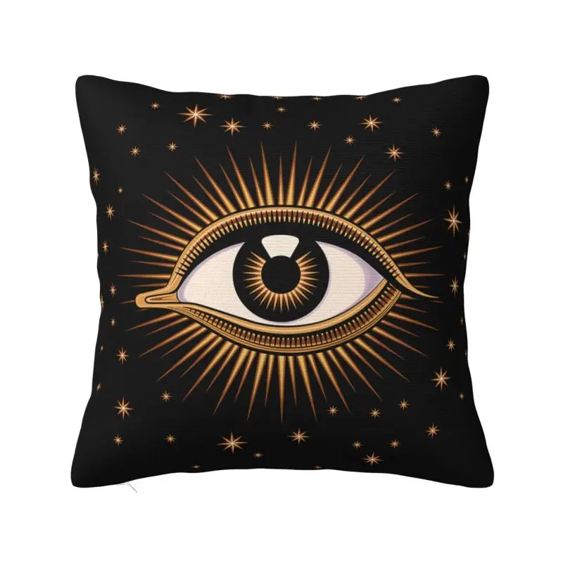 Custom Evil Eye Cushion Cover 40x40cm All Seeing Eye Art Soft Modern Throw Pillow Case Decoration Salon